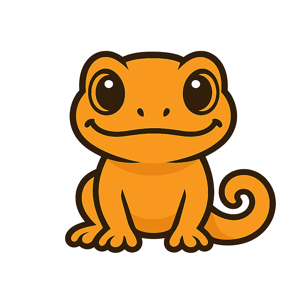 piper logo a yellow smiling gecko